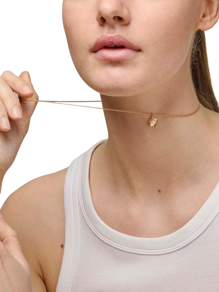 ENAMEL Copenhagen Sunshine Necklace, Yellow Gold - view 2, Yellow Gold