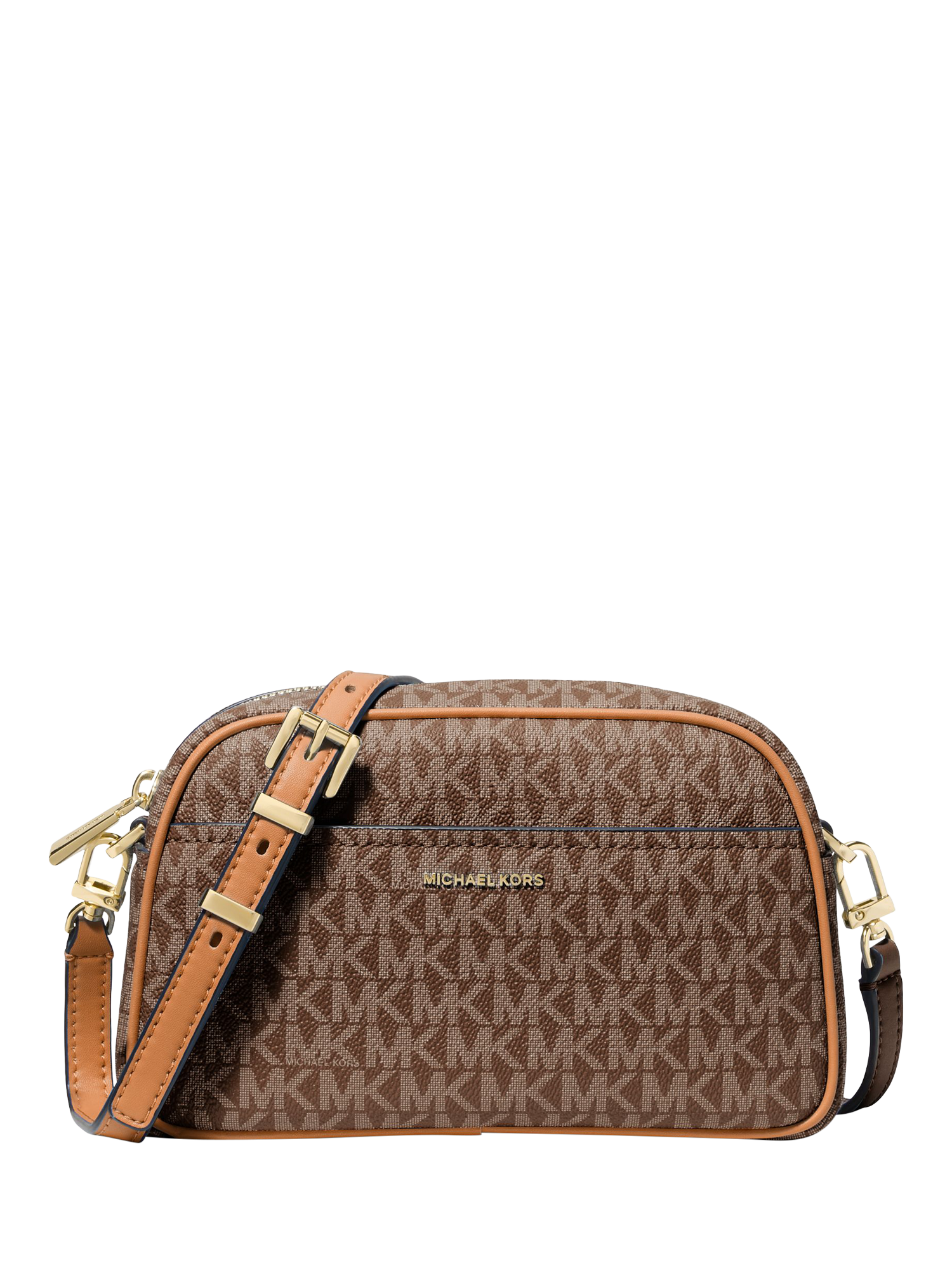 Product image 1 of 3, which shows Michael Kors Jetset Crossbody Bag, Brown/Acorn