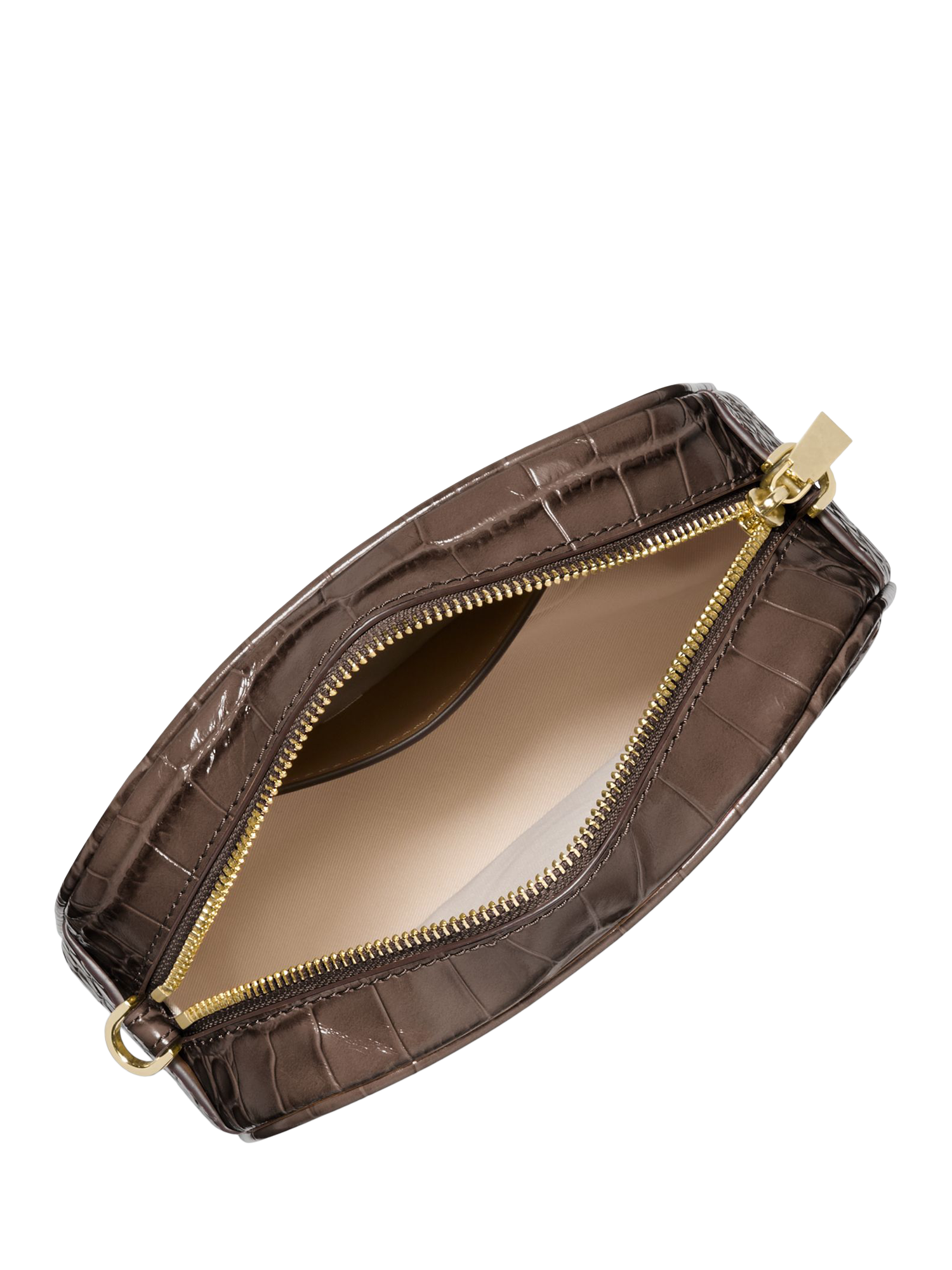 Product image 2 of 3, which shows Michael Kors Jet Set Leather Crossbody Bag, Chocolate