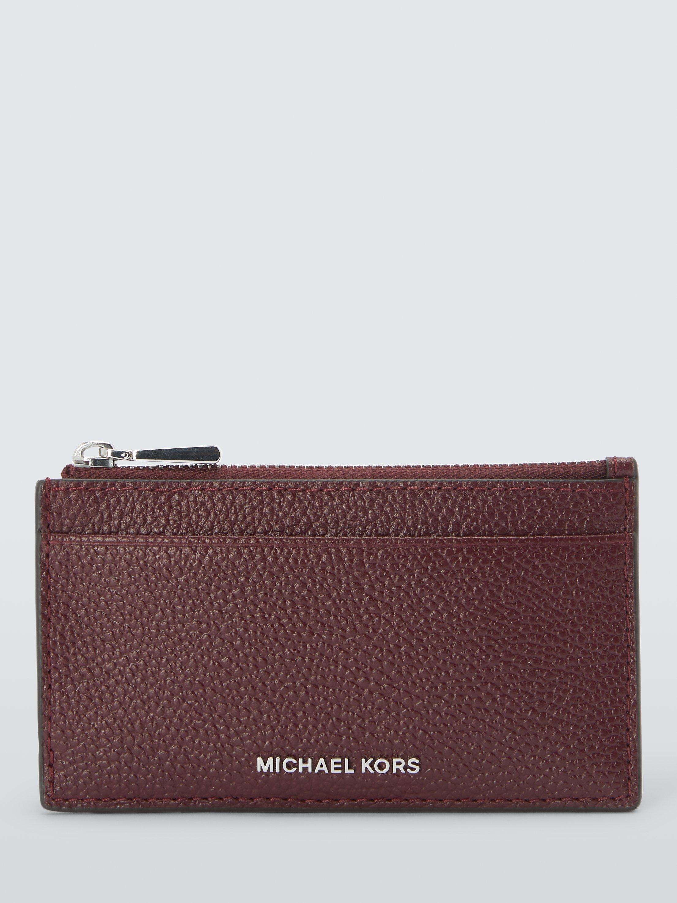 Product image 1 of 5, which shows Michael Kors Jet Set Leather Purse, Oxblood