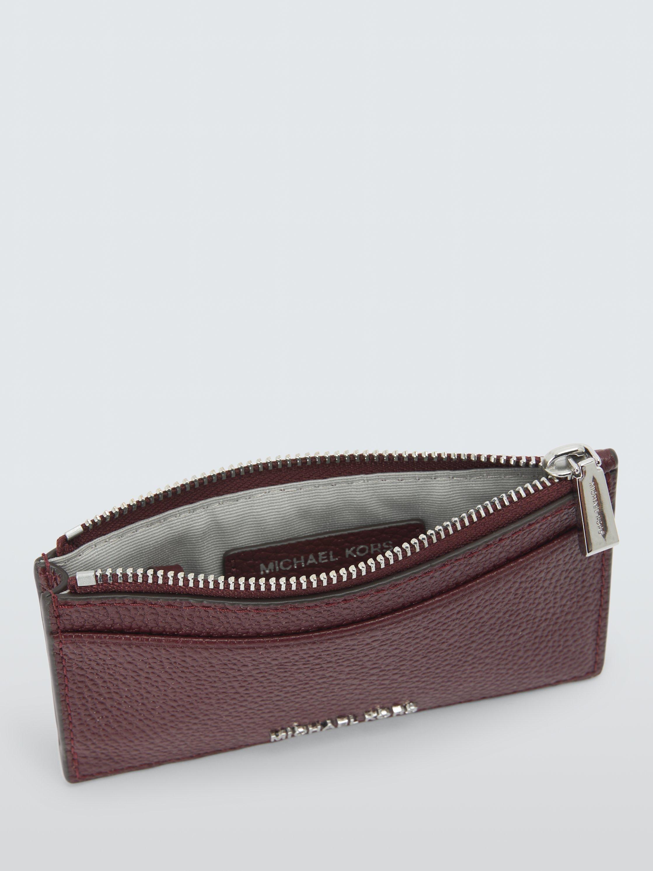 Product image 3 of 5, which shows Michael Kors Jet Set Leather Purse, Oxblood