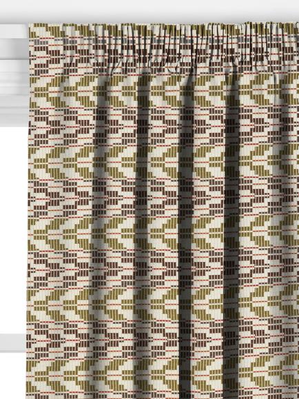 John Lewis Merida Made to Measure Curtains or Roman Blind, Bronze Green - view 2, Bronze Green
