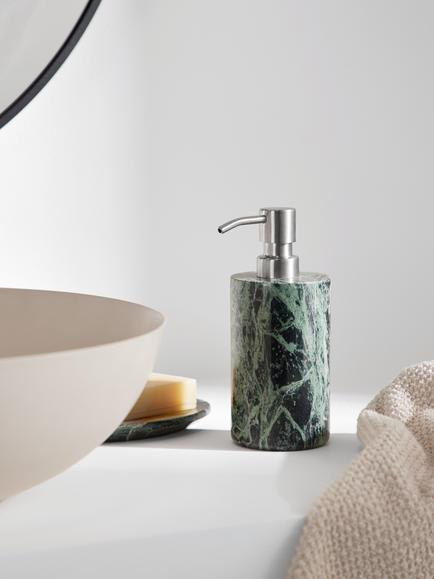 John Lewis Marble Soap Dispenser - view 2, Spider Green