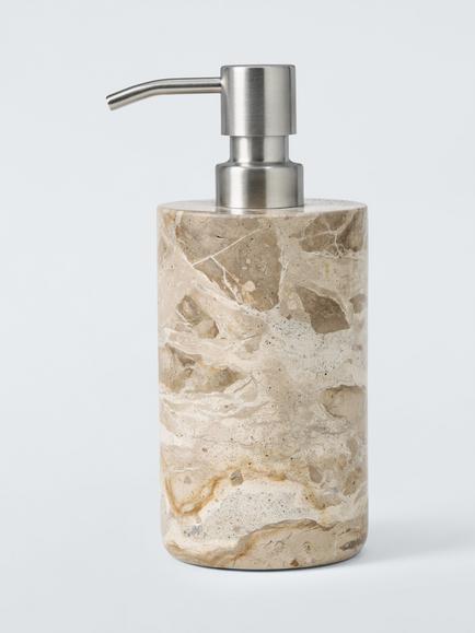 John Lewis Marble Soap Dispenser, Fossil Beige