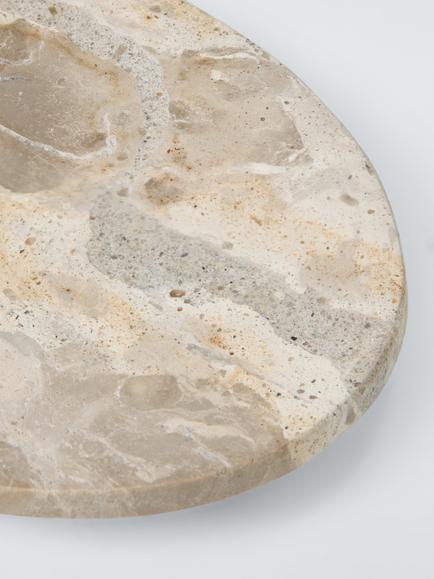 John Lewis Marble Soap Dish - view 2, Fossil Beige