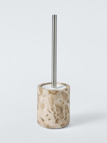 John Lewis Marble Toilet Brush, Fossil Beige
