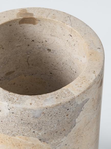 John Lewis Marble Bathroom Tumbler - view 2, Fossil Beige