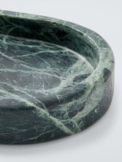 John Lewis Oval Marble Bathroom Accessories Tray - view 2, Spider Green
