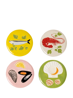 &k Amsterdam De la Mer Plates, Set of 4, Multi, Multi