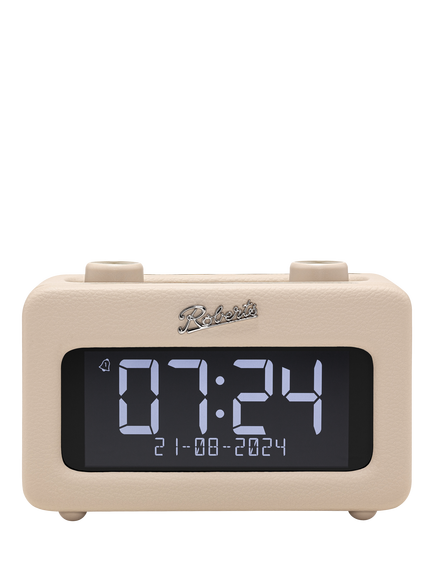 Roberts Revival Rest DAB/DAB+/FM Bluetooth Bedside Clock Radio, Pastel Cream