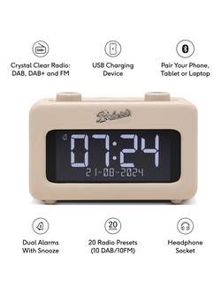 Roberts Revival Rest DAB/DAB+/FM Bluetooth Bedside Clock Radio - view 2, Pastel Cream