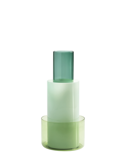 &k Amsterdam Buro Berger Amphitheatre Vase, Blue , Yellow, Blue , Yellow