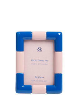 &k Amsterdam Rift Photo Frame, Blue, Blue