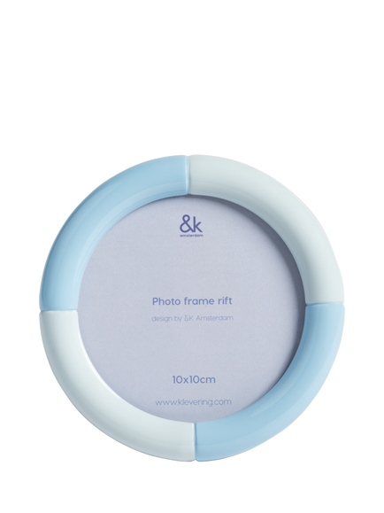 &k Amsterdam Rift Circular Photo Frame, Blue, Blue