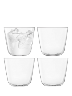 LSA International Arc Glass Tumbler, Set of 4, 360ml, Clear, Clear