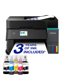 Epson EcoTank ET-3950 Three-In-One Wi-Fi Printer with High Capacity Integrated Ink Tank System, Black, Black