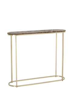 John Lewis Ned Marble Top Console Table, Brown