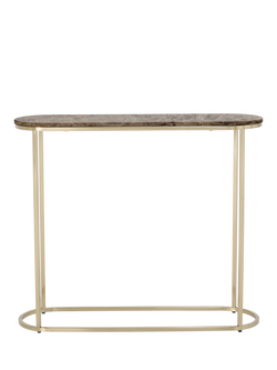 John Lewis Ned Marble Top Console Table, Brown - view 2, Brown Light