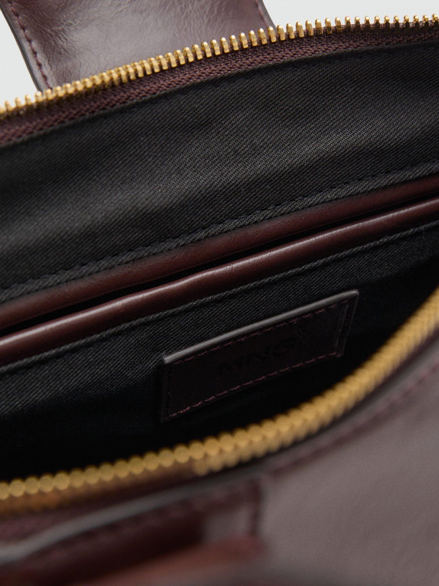 Product image 4 of 4, which shows Mango Amazona Shoulder Bag, Dark Brown