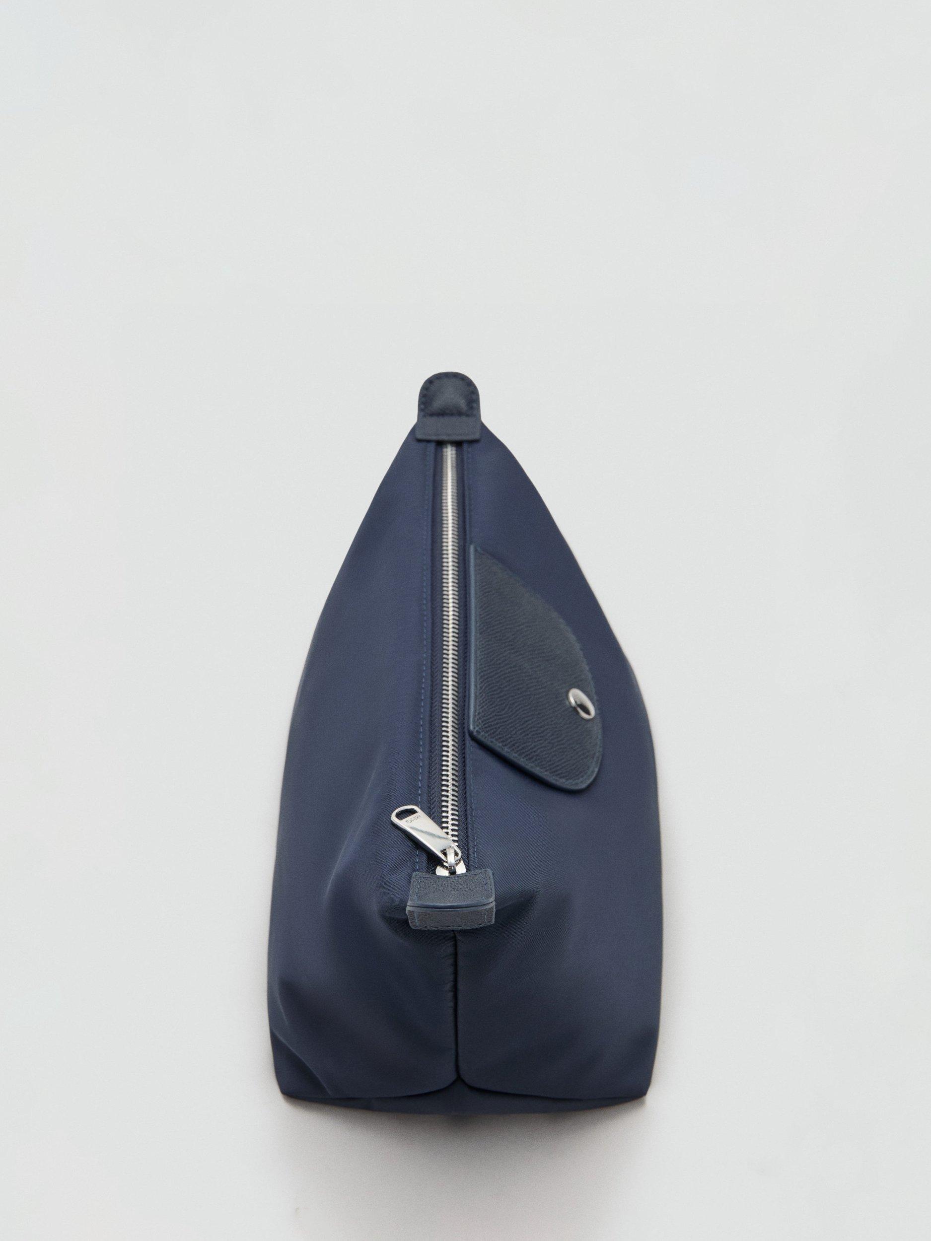 Product image 3 of 4, which shows Mango Nanda Zipped Pouch Bag, Navy