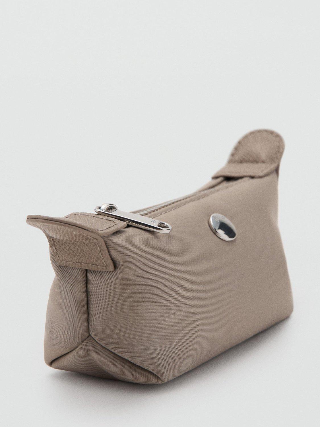 Mango Nanda Zipped Pouch Bag, Lt Pastel Brown