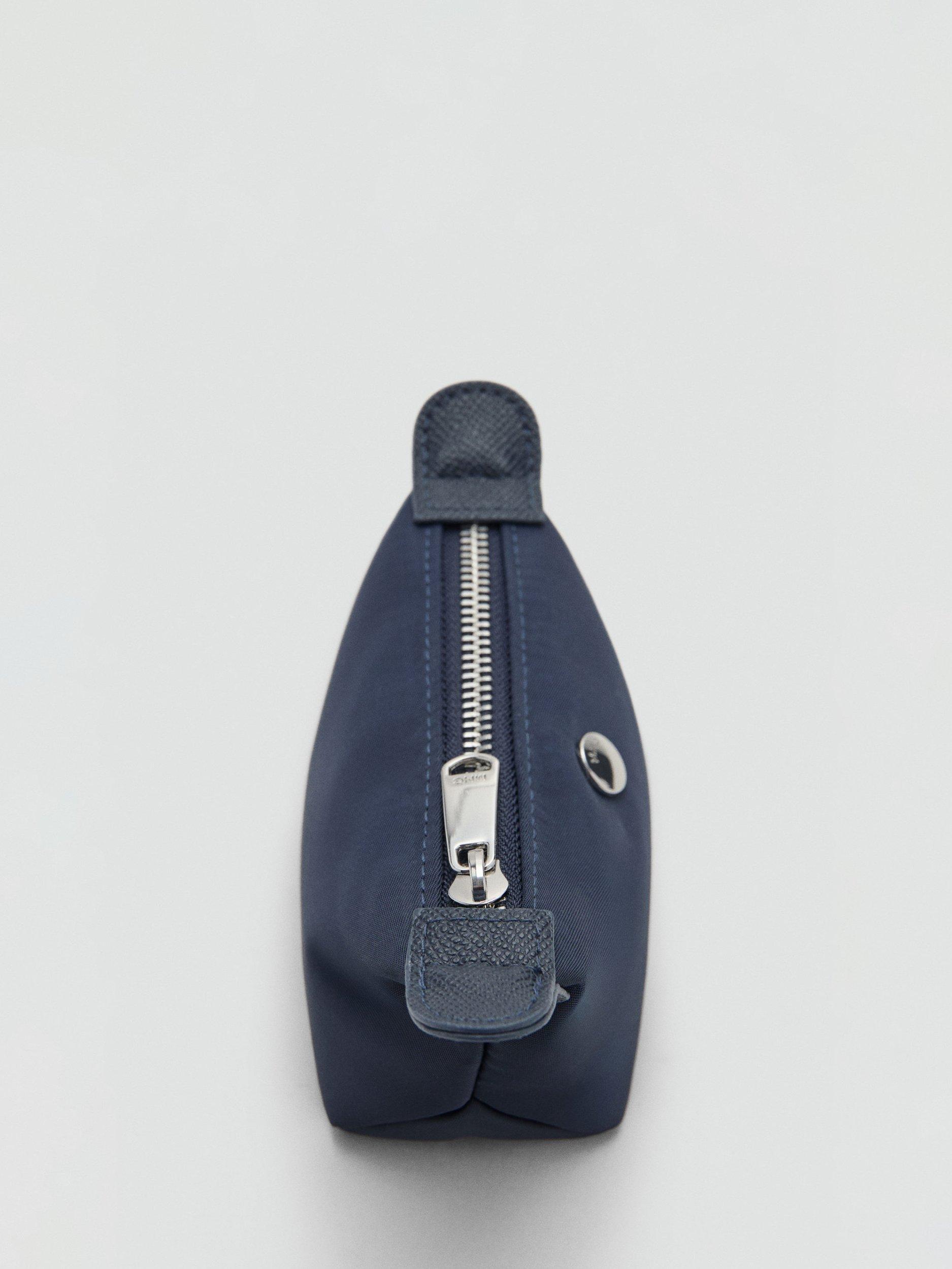 Product image 3 of 4, which shows Mango Nanda Zipped Pouch Bag, Navy