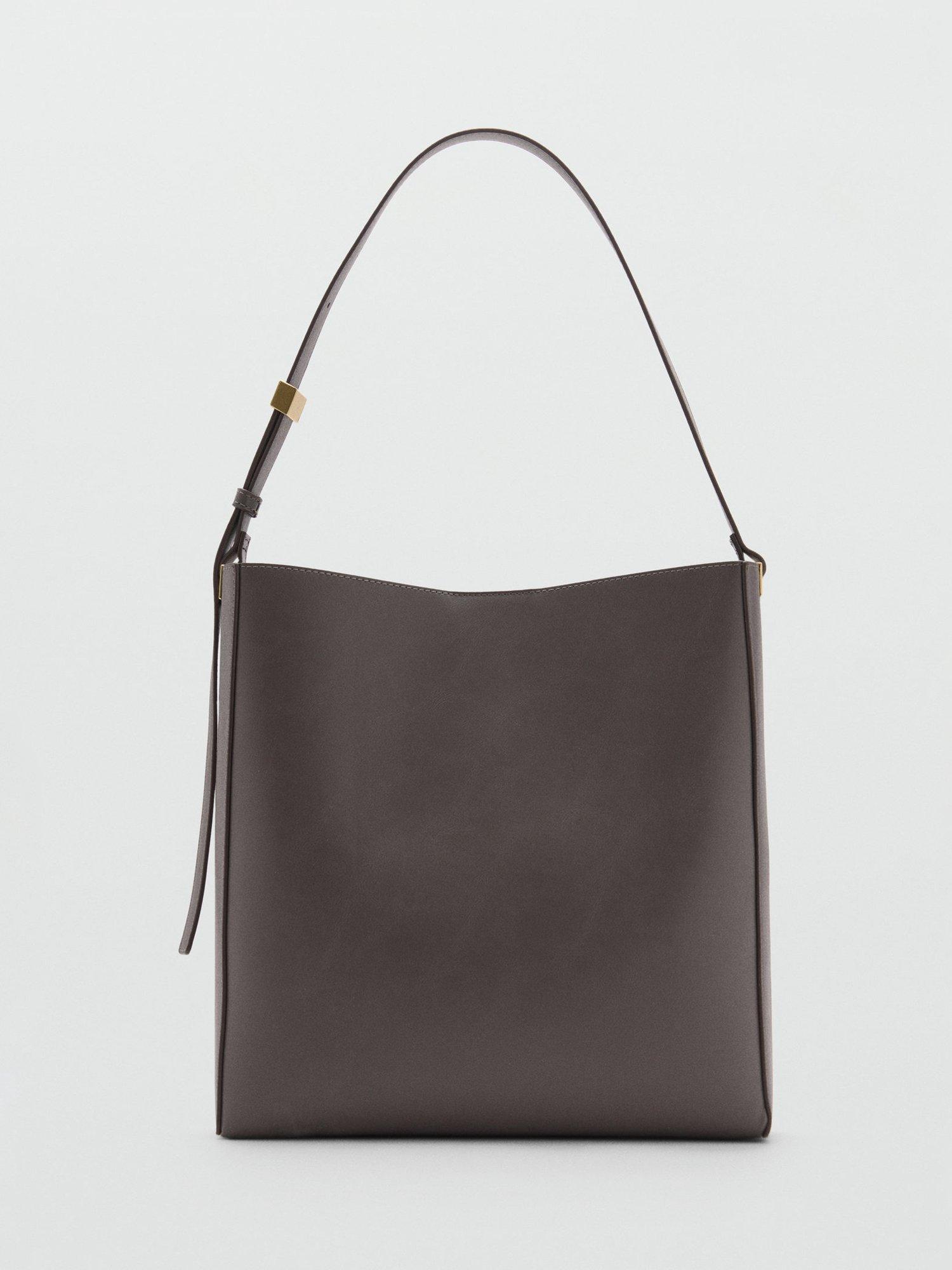 Product image 1 of 4, which shows Mango Protea Shoulder Bag, Grey