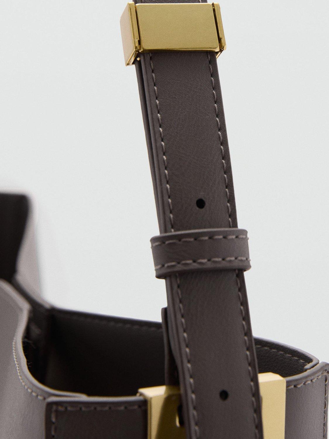 Product image 3 of 4, which shows Mango Protea Shoulder Bag, Grey