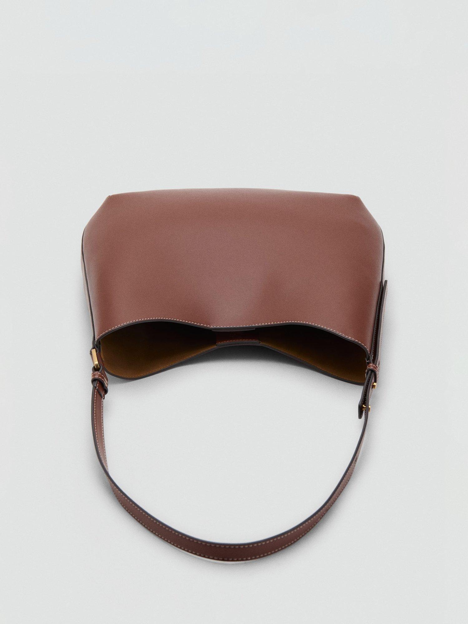 Product image 5 of 6, which shows Mango Romeo Faux Leather Large Shoulder Bag, Brown
