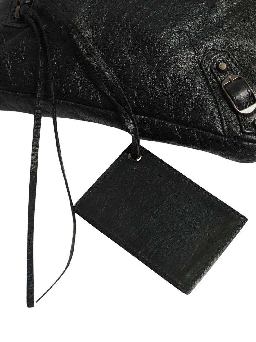 Product image 3 of 6, which shows Pre-loved Balenciaga City Arena Lambskin Cross Body Bag, Black