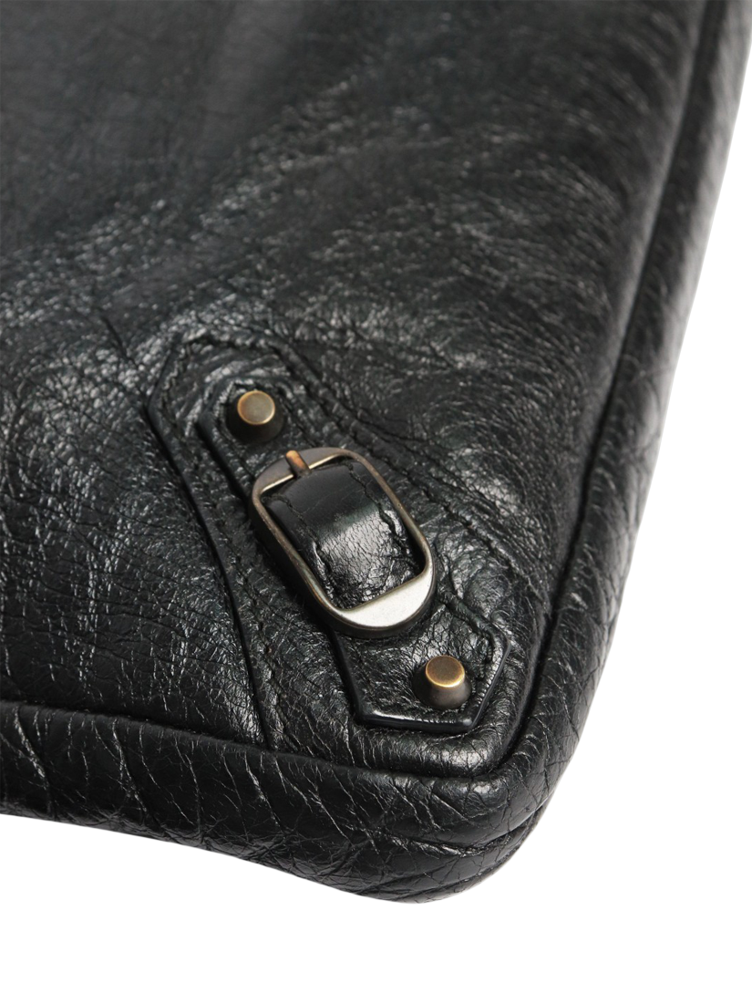 Product image 4 of 6, which shows Pre-loved Balenciaga City Arena Lambskin Cross Body Bag, Black