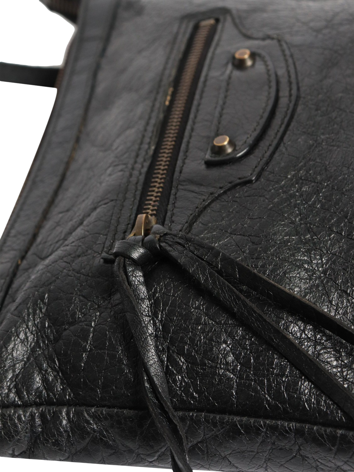 Product image 5 of 6, which shows Pre-loved Balenciaga City Arena Lambskin Cross Body Bag, Black