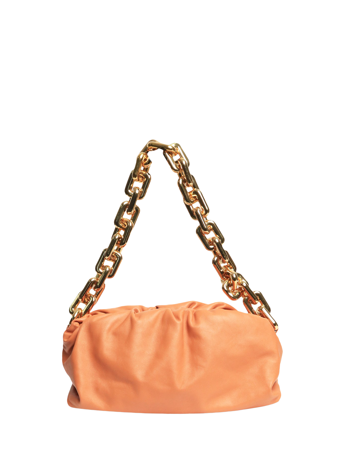 Pre-loved Bottega Veneta Chain Leather Pouch Shoulder Bag, Coral