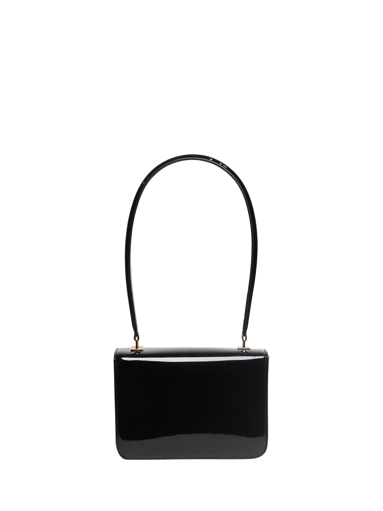 Product image 3 of 9, which shows Pre-loved CELINE Teen Garance Patent Leather Shoulder Bag, Black