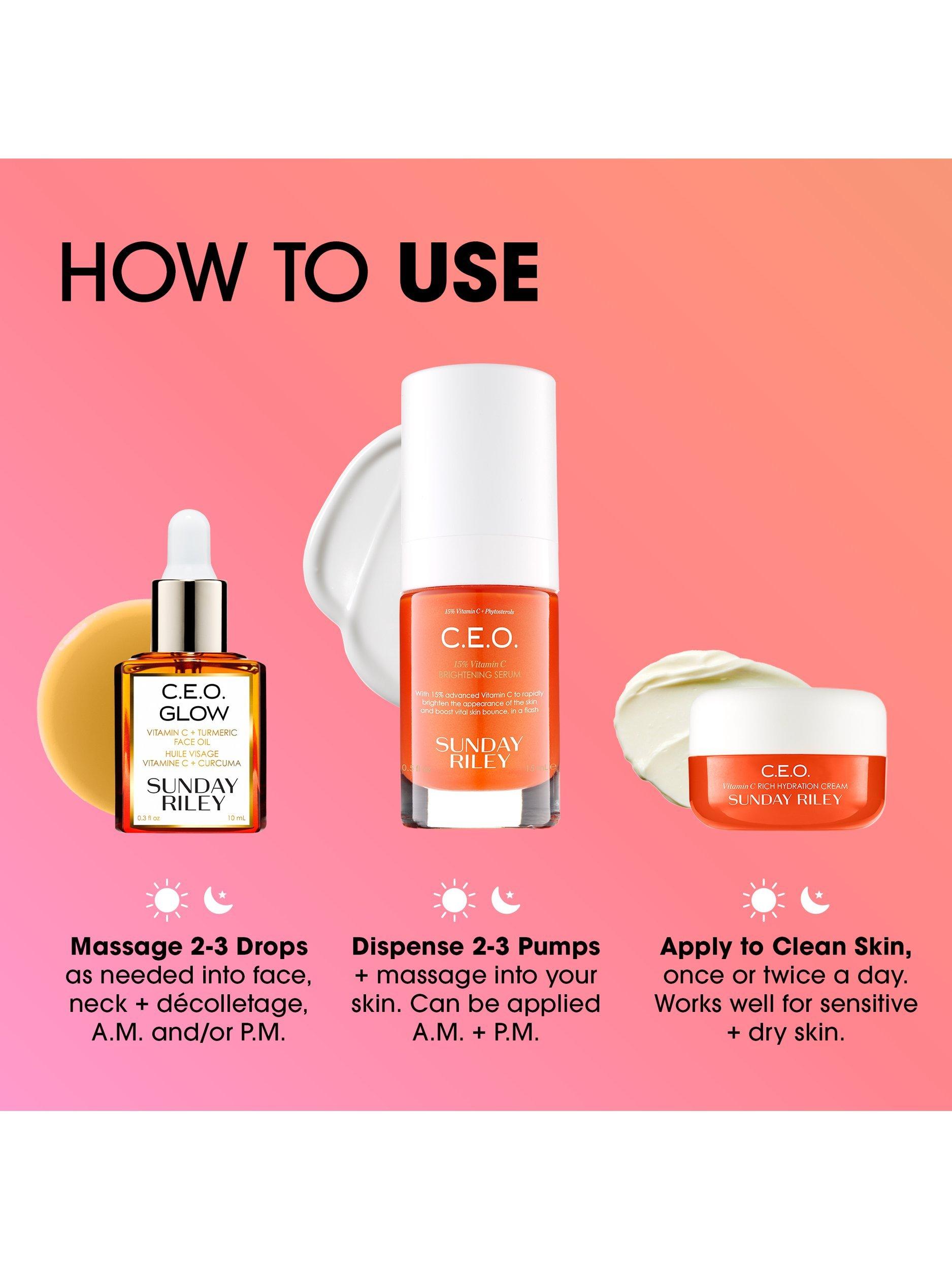 Product image 7 of 7, which shows Sunday Riley Glow Goals Skincare Gift Set