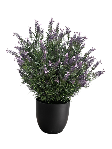Vistafolia Outdoor Artificial French Lavender Bush, Purple