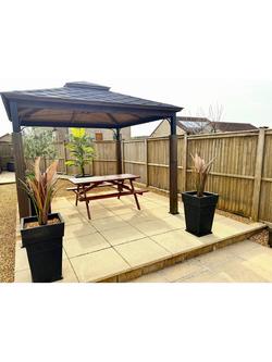 Vistafolia Artificial Large Grasses in Pot, 90cm, Copper - view 2, Copper