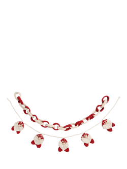 Wool Couture Christmas Gonk Garland and Paper Chain Knitting Kit, Multi