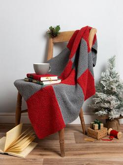 Wool Couture Square Christmas Blanket Knitting Kit - view 2, Sailor Blue