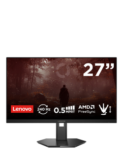 Lenovo Legion 27QD-10 HDR Quad HD Gaming Monitor, 27”, Black, Black