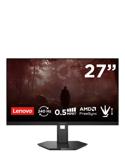 Lenovo Legion 27QD-10 HDR Quad HD Gaming Monitor, 27”, Black, Black