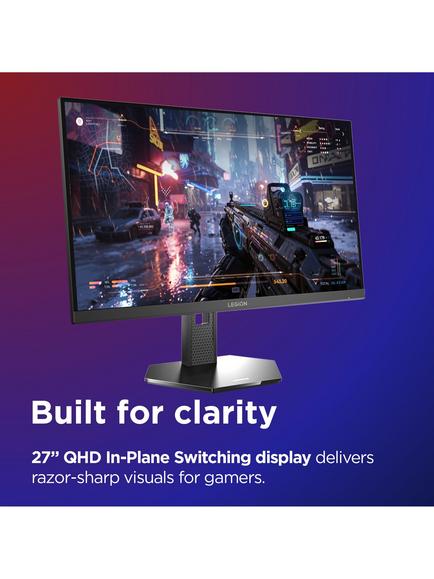 Lenovo Legion 27QD-10 HDR Quad HD Gaming Monitor, 27”, Black - view 2, Black