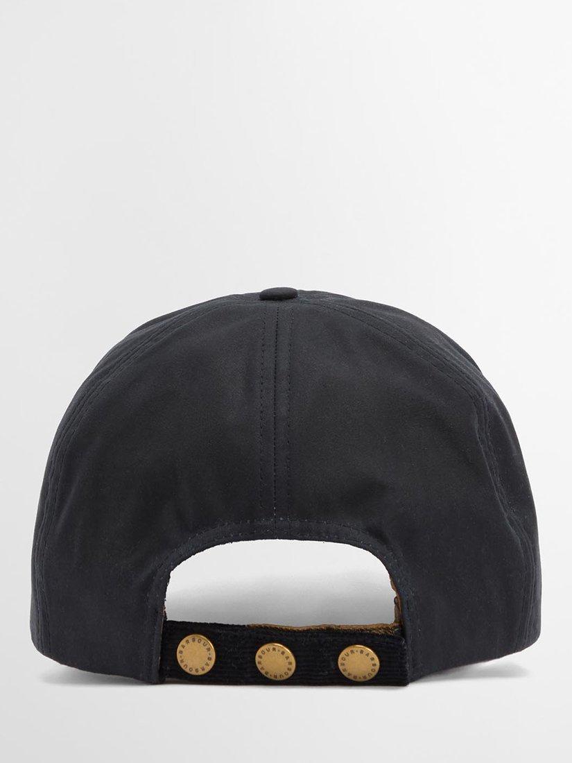 Product image 3 of 9, which shows Barbour Ashby Waxed Cotton Cap, Navy