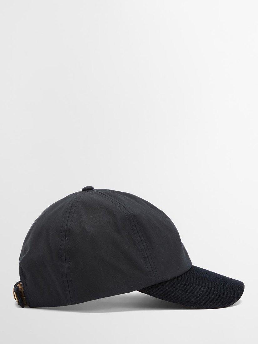 Product image 5 of 9, which shows Barbour Ashby Waxed Cotton Cap, Navy