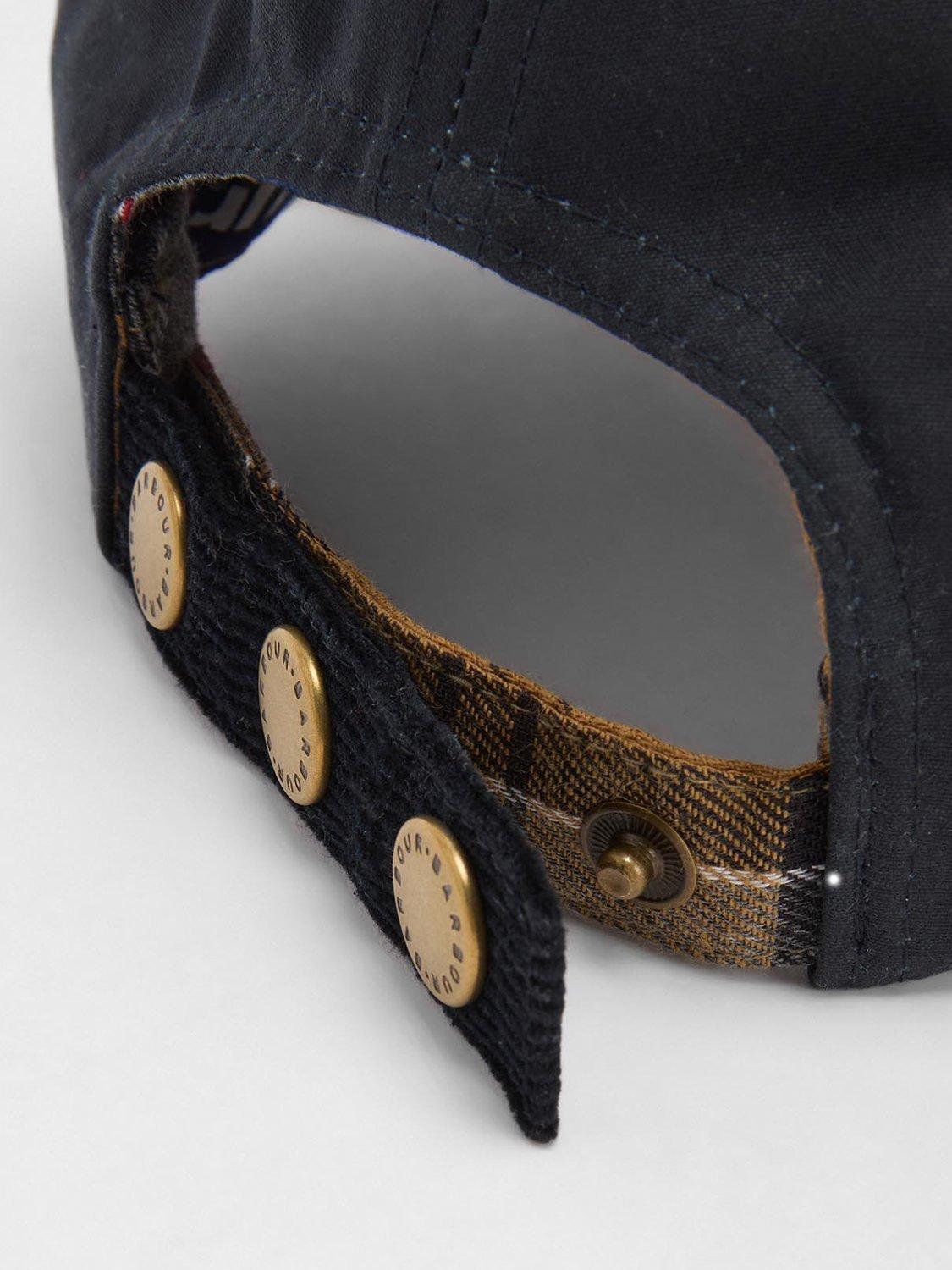 Product image 7 of 9, which shows Barbour Ashby Waxed Cotton Cap, Navy