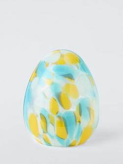 John Lewis Confetti Glass Egg Decoration, Multi, L13.8cm, Multi