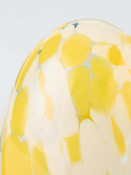 John Lewis Confetti Glass Egg Decoration, Yellow, L18.6cm - view 2, Yellow Multi