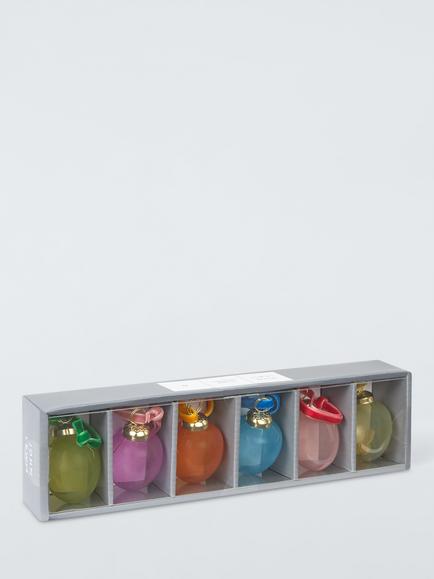 John Lewis Clear Glass Egg Hanging Decorations, Pack of 6, Multi - view 2, Multi