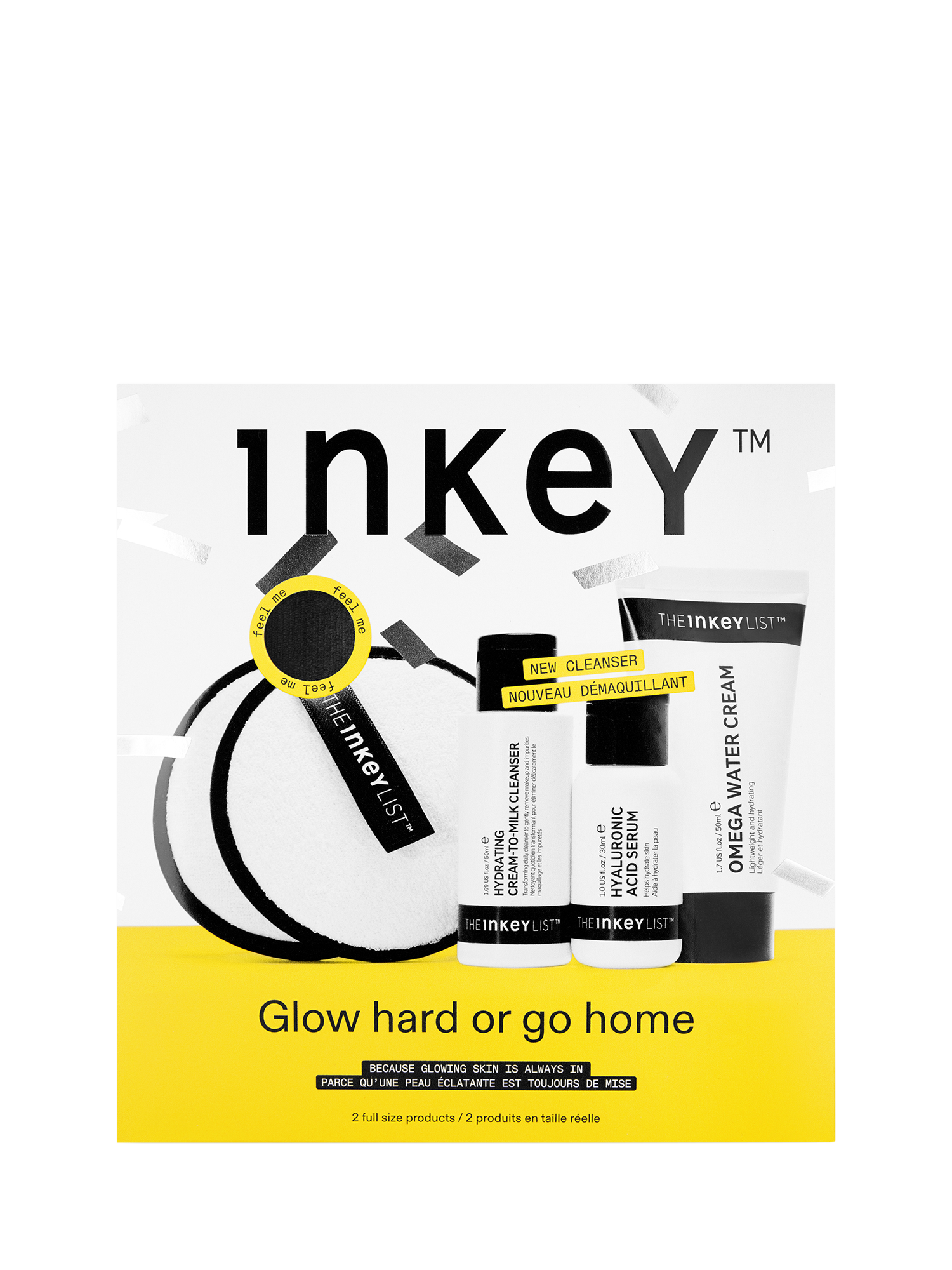 Product image 1 of 6, which shows The INKEY List Glow Hard Or Go Home Skincare Gift Set