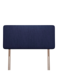 John Lewis OUTLET Sonning Upholstered Headboard, Super King Size, Like New, Relaxed Linen Dark Nordic Blue